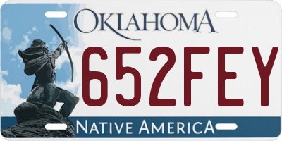 OK license plate 652FEY