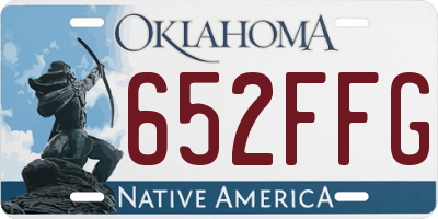 OK license plate 652FFG