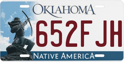 OK license plate 652FJH