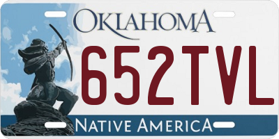 OK license plate 652TVL