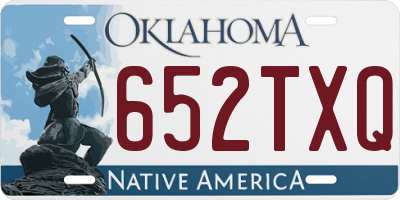 OK license plate 652TXQ