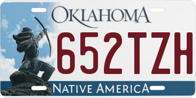 OK license plate 652TZH