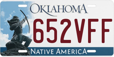 OK license plate 652VFF