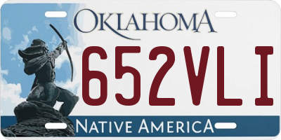 OK license plate 652VLI