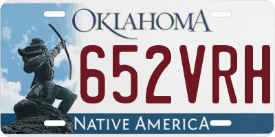 OK license plate 652VRH