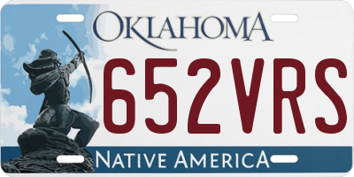 OK license plate 652VRS