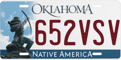 OK license plate 652VSV