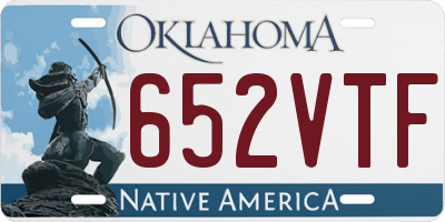 OK license plate 652VTF