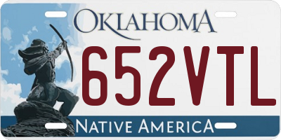 OK license plate 652VTL