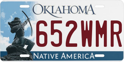 OK license plate 652WMR