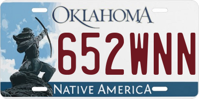 OK license plate 652WNN
