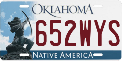 OK license plate 652WYS
