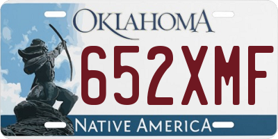 OK license plate 652XMF