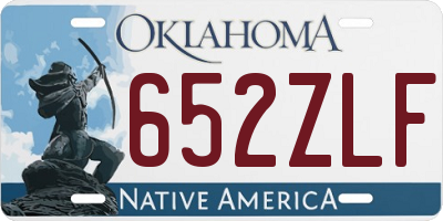 OK license plate 652ZLF
