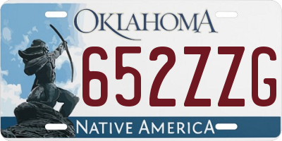 OK license plate 652ZZG