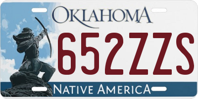 OK license plate 652ZZS