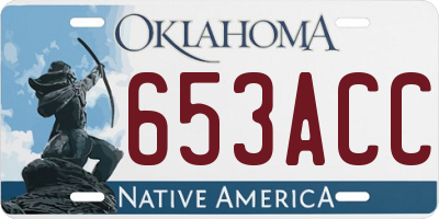 OK license plate 653ACC
