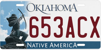 OK license plate 653ACX