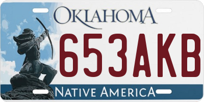OK license plate 653AKB
