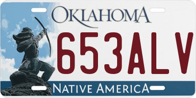 OK license plate 653ALV