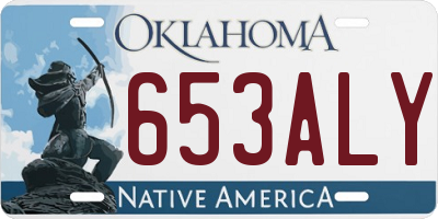 OK license plate 653ALY