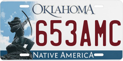 OK license plate 653AMC