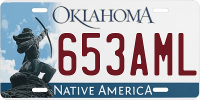 OK license plate 653AML