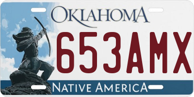 OK license plate 653AMX