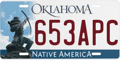 OK license plate 653APC