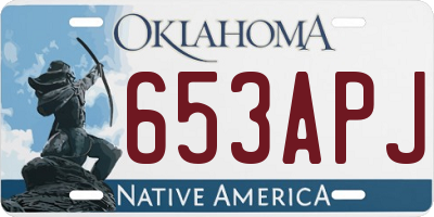 OK license plate 653APJ