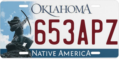 OK license plate 653APZ