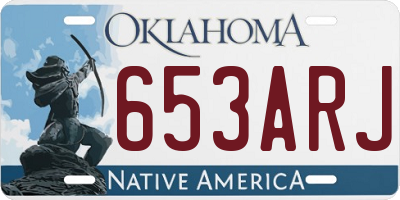 OK license plate 653ARJ