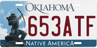 OK license plate 653ATF