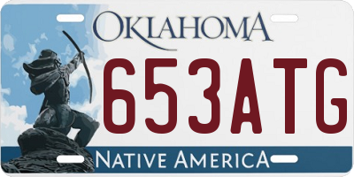 OK license plate 653ATG