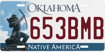 OK license plate 653BMB