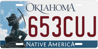 OK license plate 653CUJ