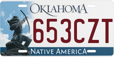 OK license plate 653CZT