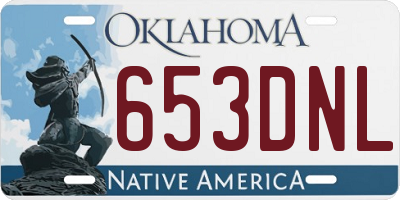 OK license plate 653DNL