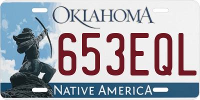 OK license plate 653EQL
