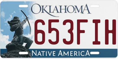 OK license plate 653FIH