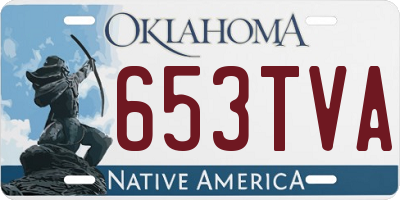 OK license plate 653TVA