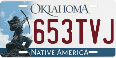 OK license plate 653TVJ