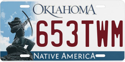 OK license plate 653TWM