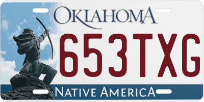 OK license plate 653TXG