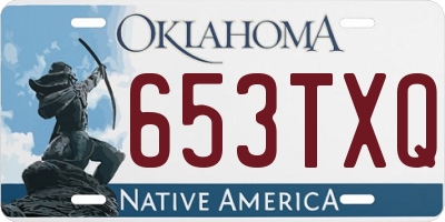 OK license plate 653TXQ