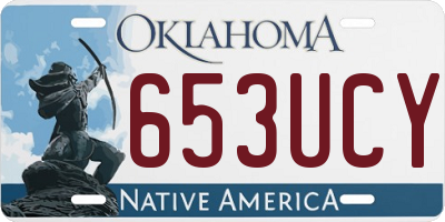 OK license plate 653UCY