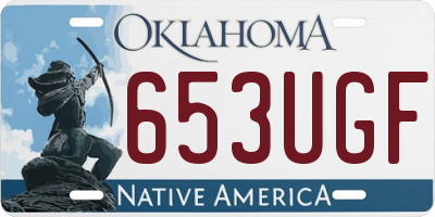 OK license plate 653UGF