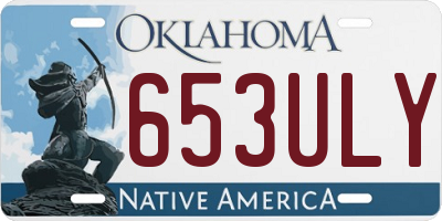 OK license plate 653ULY