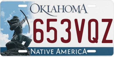 OK license plate 653VQZ
