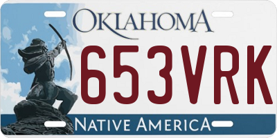 OK license plate 653VRK